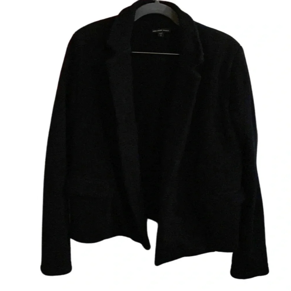 James Perse Black Cotton Blazer Size 3 Large